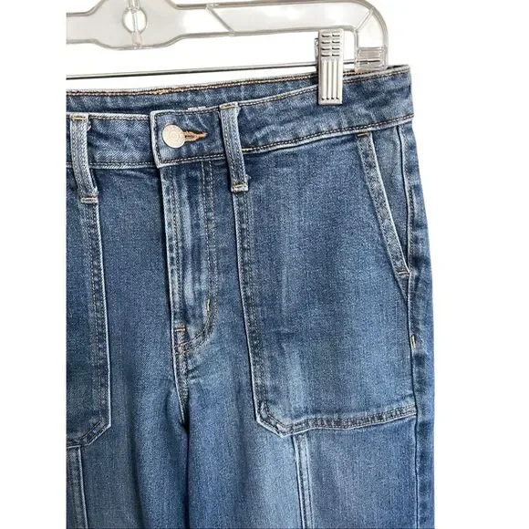 Old Navy Women's Size 6 High Rise Ankle Length Patchwork Jeans Blue - Picture 2 of 6